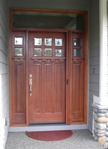 Entry Retractable Screen Door Wood