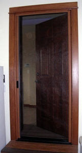 Retractable Screen Door Wood