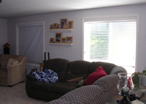 Blackout Shade with wood blinds